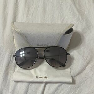 Tom Ford Dark Gray Aviator Sunglasses